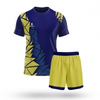 SILCO Geometric Navy & Yellow Football Jersey Set