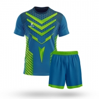 Silco Striker Blue Hexa Football Jersey Set