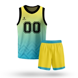 Sunset Chevron Fade Basketball Jersey Set